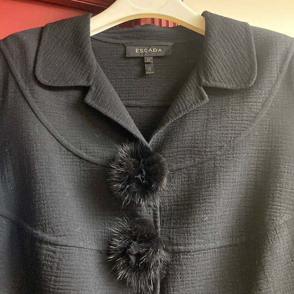 Escada Real Mink Beaded Detail Blazer Made in Italy 🇮🇹 Never Used Rare - Picture 8 of 16